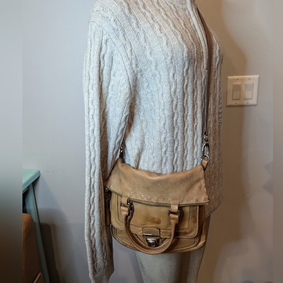 Roots Canada Brown distressed rustic leather convertible bag Large - Picture 3 of 15